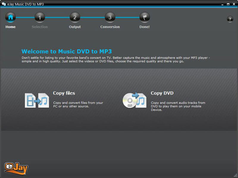 eJay Music DVD to MP3 Main Window