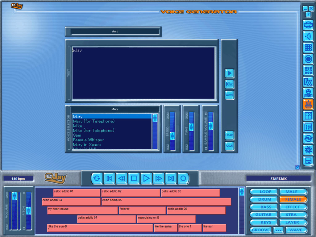 Dance eJay for Schools - Voice Generator